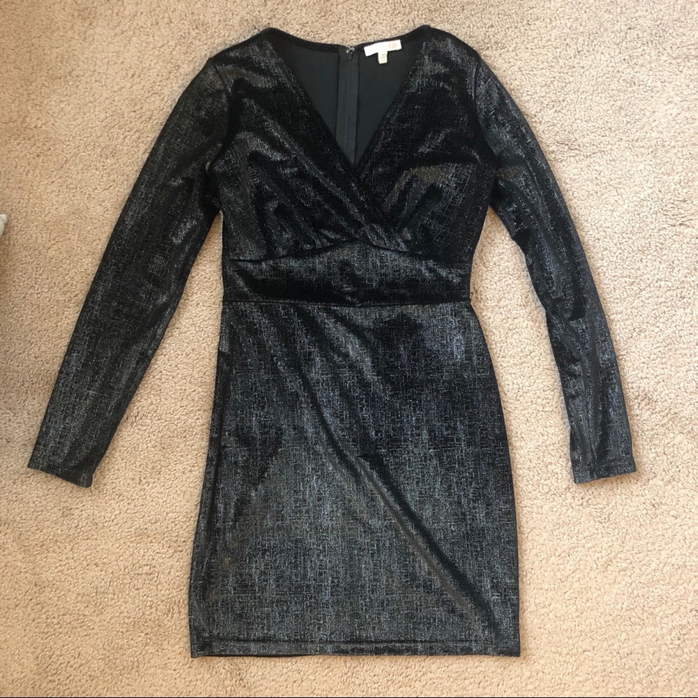 Gianni Bini Black/Silver Shift Dress